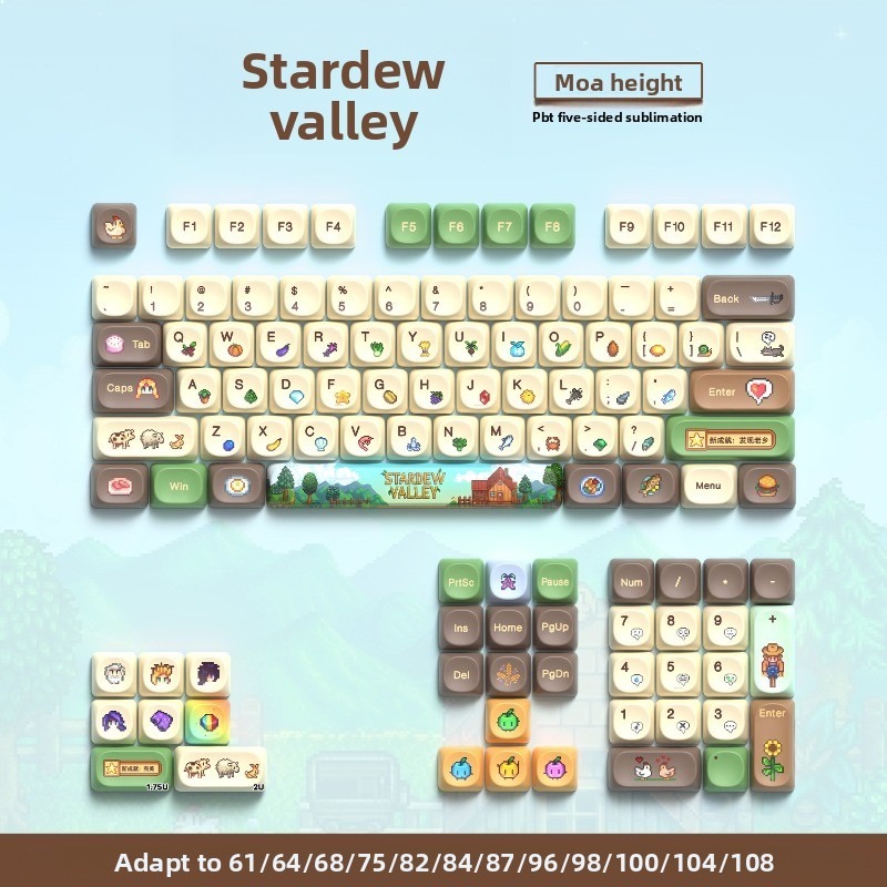 Custom Keycaps - 112PCS Stardew Valley Custom Mechanical Keyboard