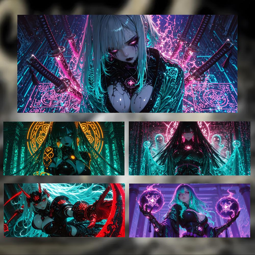 Pc Gaming Girl - Fantasy Character Cyberpunk Girl Mouse Pad