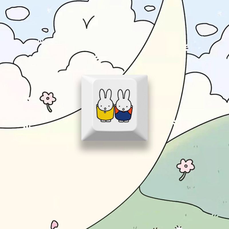New Miffy rabbit cartoon cute  - Custom Keycaps 评论和价格