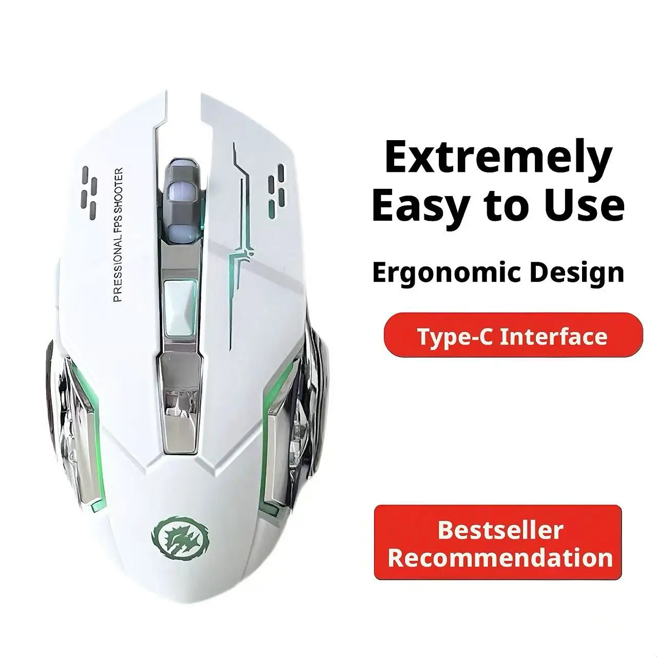 RGB Light Wireless Gaming Mous - Pc Gaming X3D 评论和价格