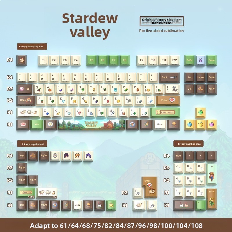 112PCS Stardew Valley Custom M - Custom Keycaps 评论和价格