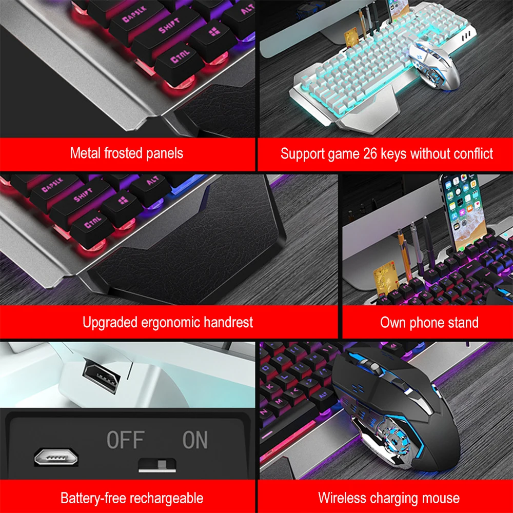 K680 Rechargeable 2.4G wireles - Pc Gaming Set 评论和价格