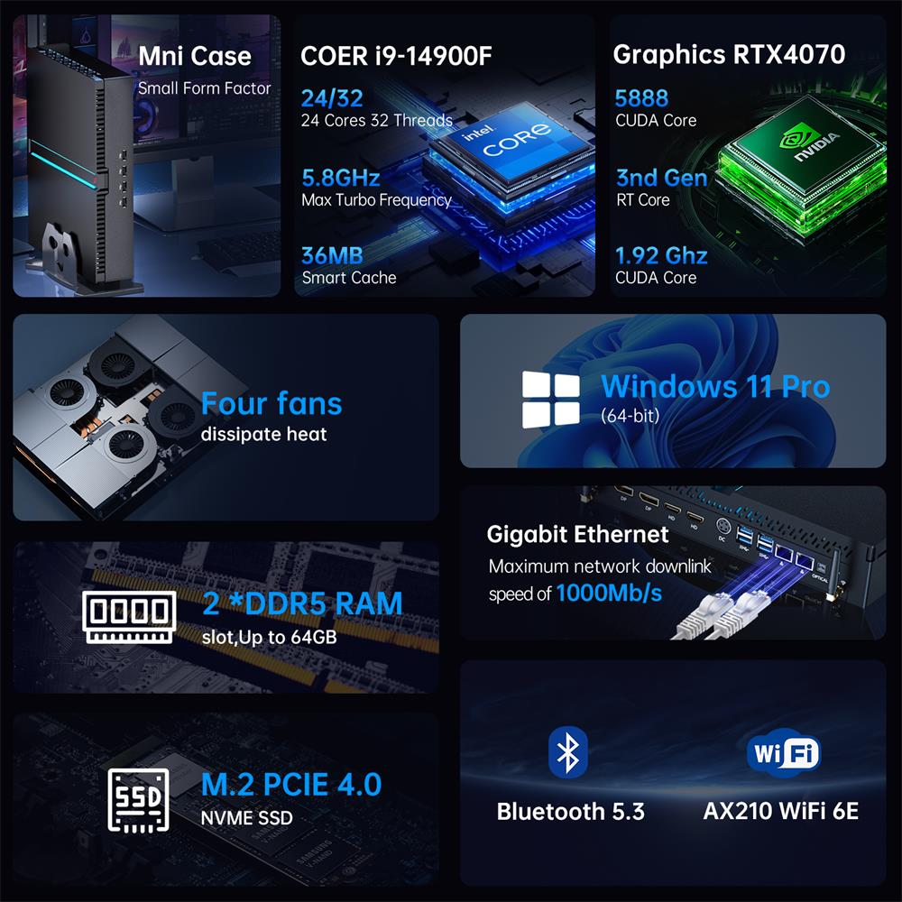 Msecore MV300 14th Intel Core  - Pc Gaming Core I5 评论和价格