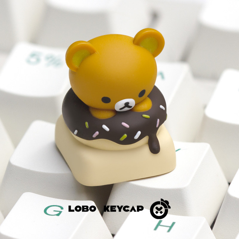 Cute Rilakkuma Resin Donut The - Custom Keycaps 评论和价格