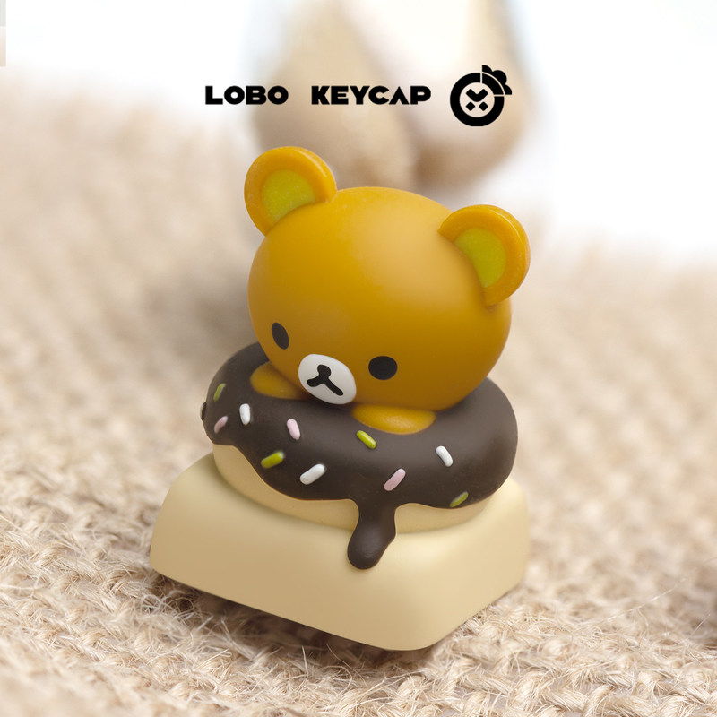 Cute Rilakkuma Resin Donut The - Custom Keycaps 评论和价格