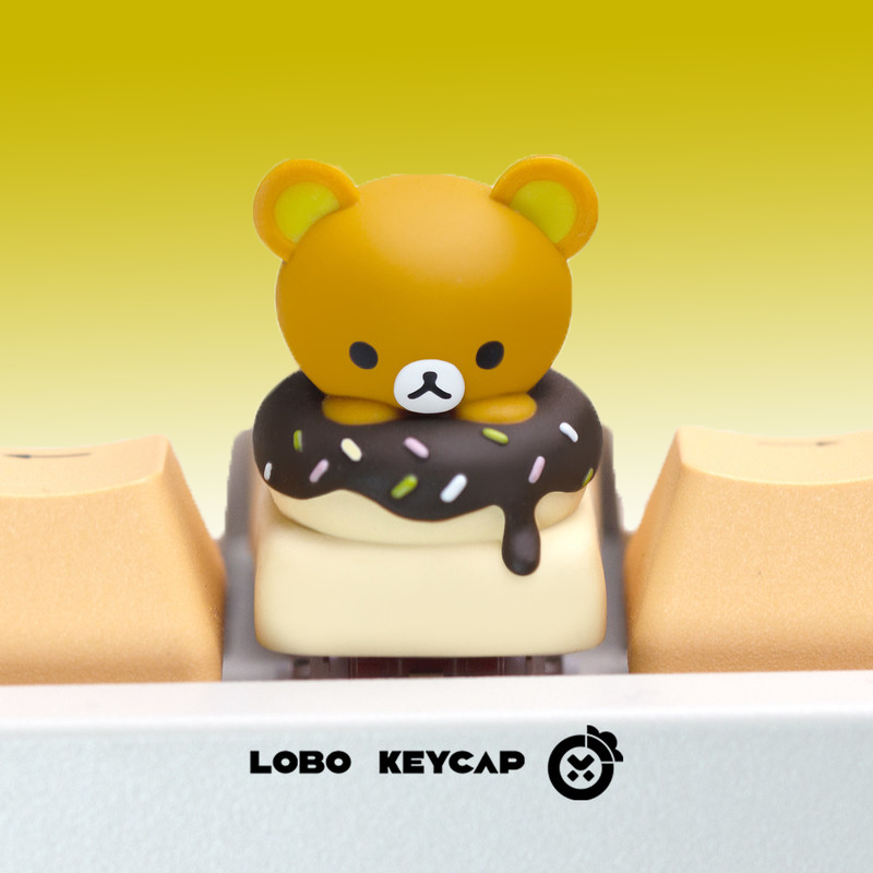 Cute Rilakkuma Resin Donut The - Custom Keycaps 评论和价格