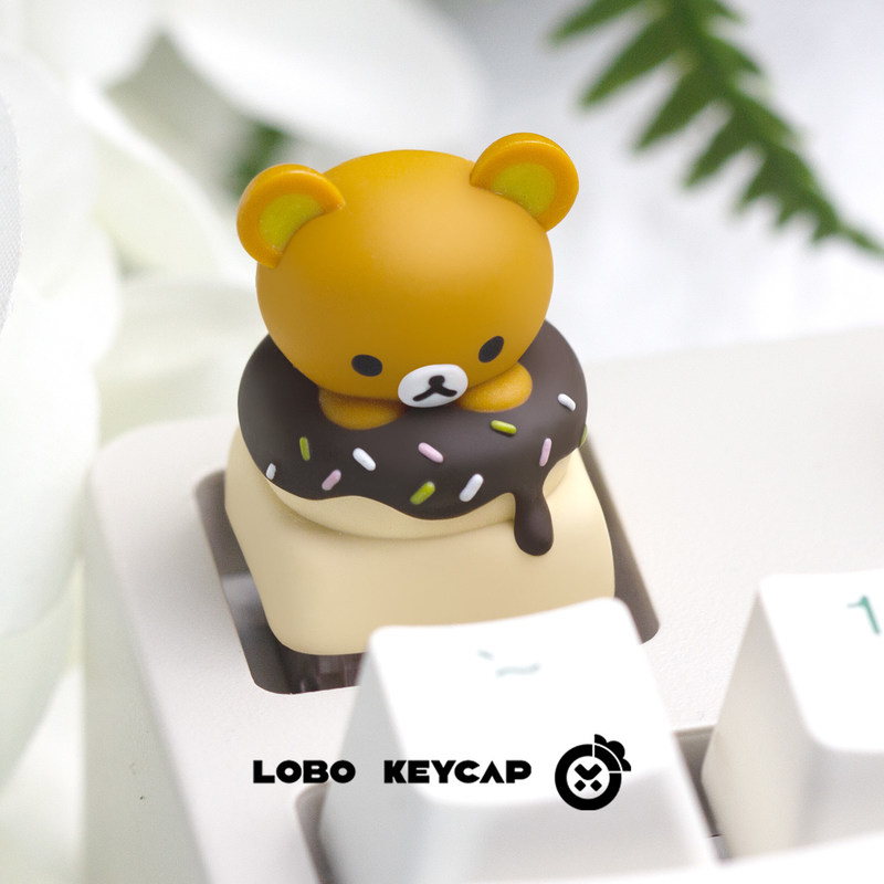 Cute Rilakkuma Resin Donut The - Custom Keycaps 评论和价格
