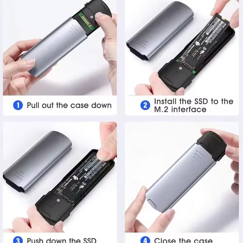 M2 NVMe SSD Enclosure 10Gbps A - Pc Gaming Case 评论和价格