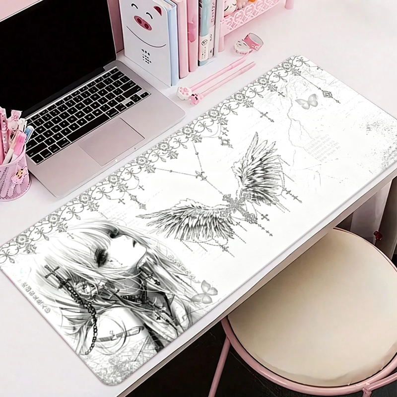 Leather Mousepad Black White A - Pc Gaming Girl 评论和价格