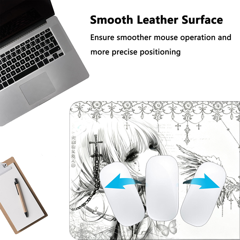 Leather Mousepad Black White A - Pc Gaming Girl 评论和价格