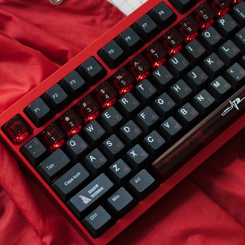 Soviet Black Theme Keycaps Set - Pc Gaming Set 评论和价格